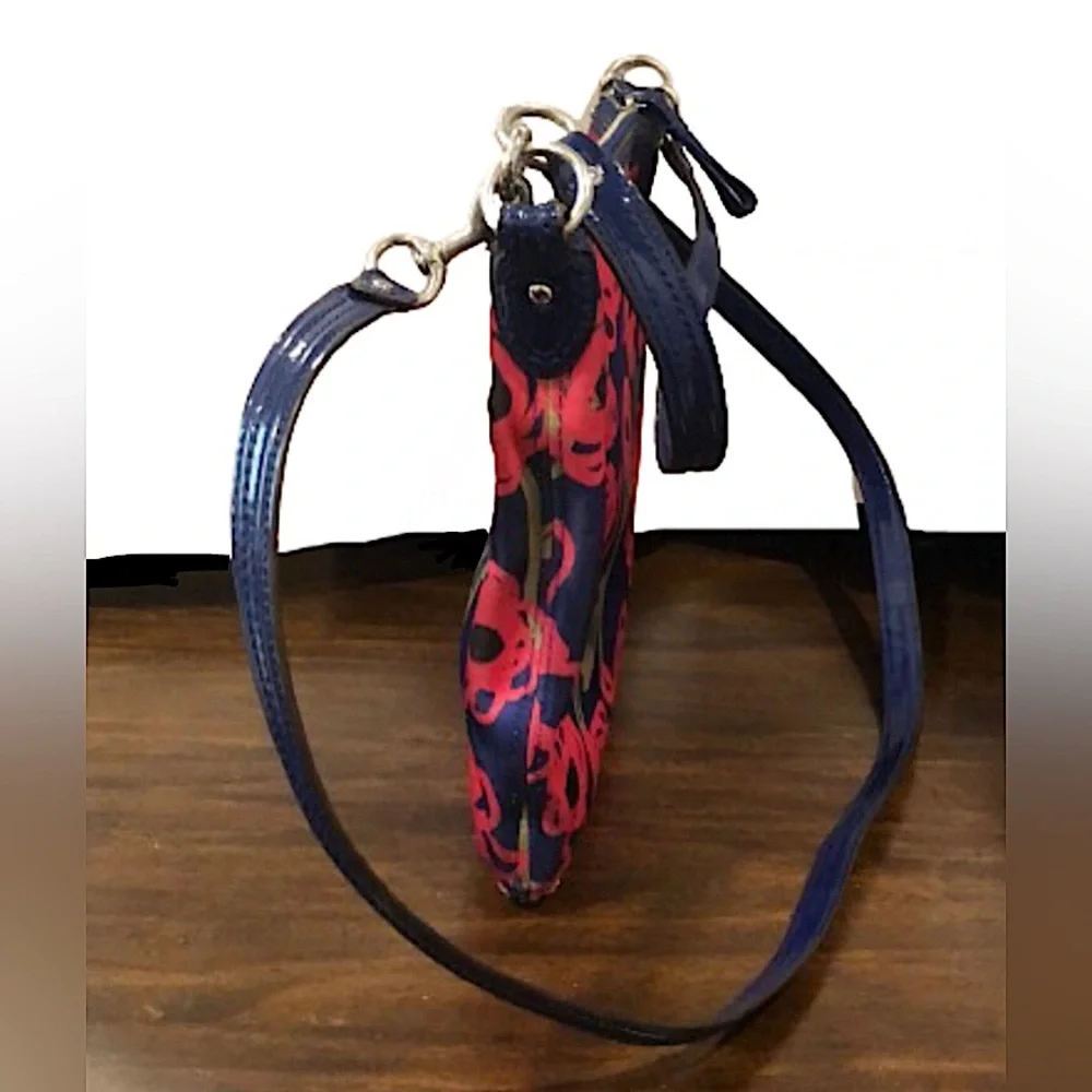 COACH Poppy Floral Shoulder Bag and COACH Poppy Double Zipper Wristlet SET